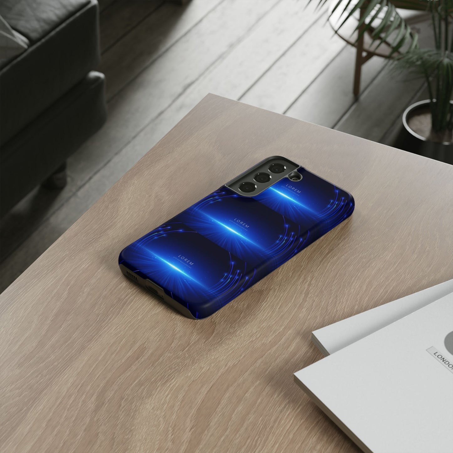 Tough Cases: Blue Lightwave Phone Case, Stylish Mobile Cover, Durable Protective Case, Gift for Tech Lovers, Trendy Gadget Accessory