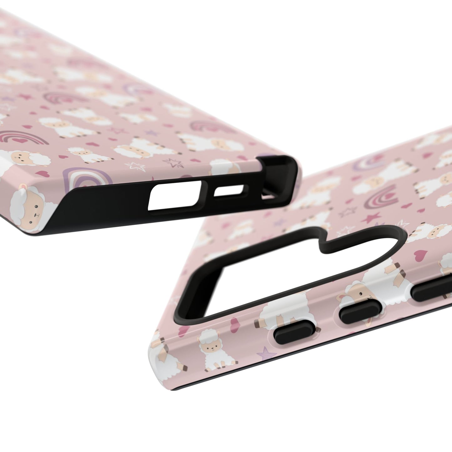 Cute Pastel Phone Case with Teddy Bears and Rainbows, Durable Phone Cover, Trendy Mobile Accessory, Gifts for Her, Birthday Must-Have