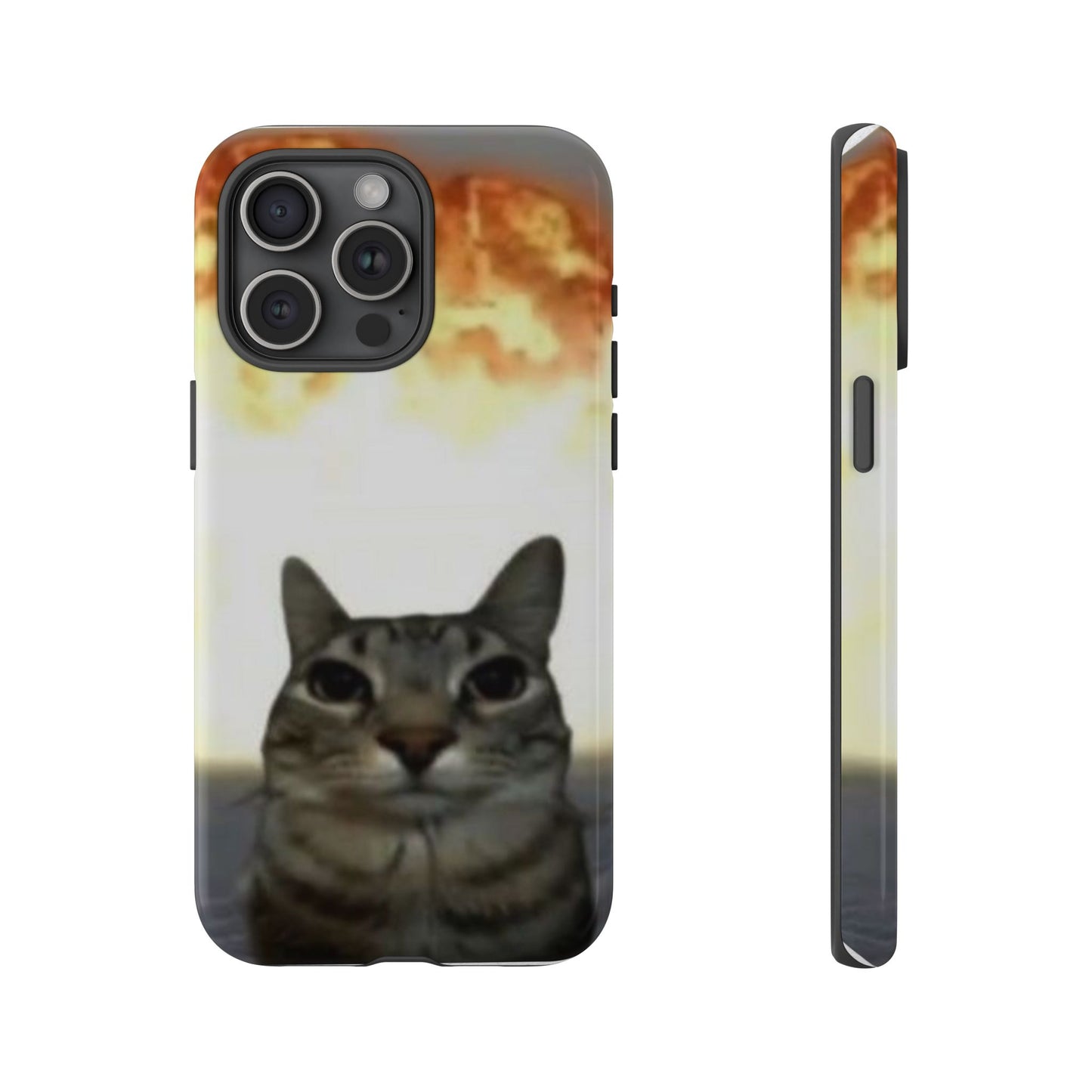 Cat-Themed Phone Case with Explosive Background, Tough Cases for Pet Lovers, Unique Gift for Cat Owners, Funny Animal Accessories, [...]