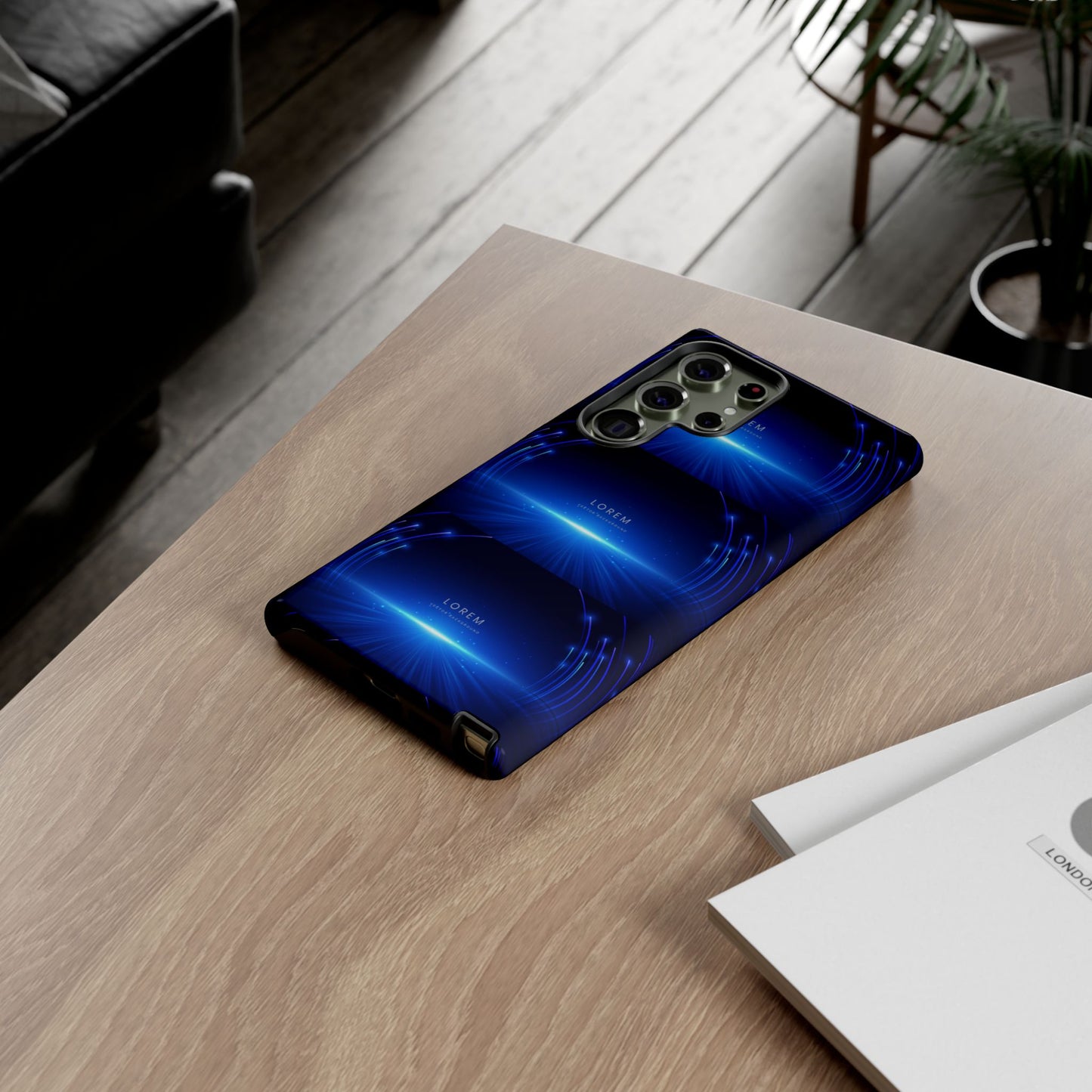 Tough Cases: Blue Lightwave Phone Case, Stylish Mobile Cover, Durable Protective Case, Gift for Tech Lovers, Trendy Gadget Accessory