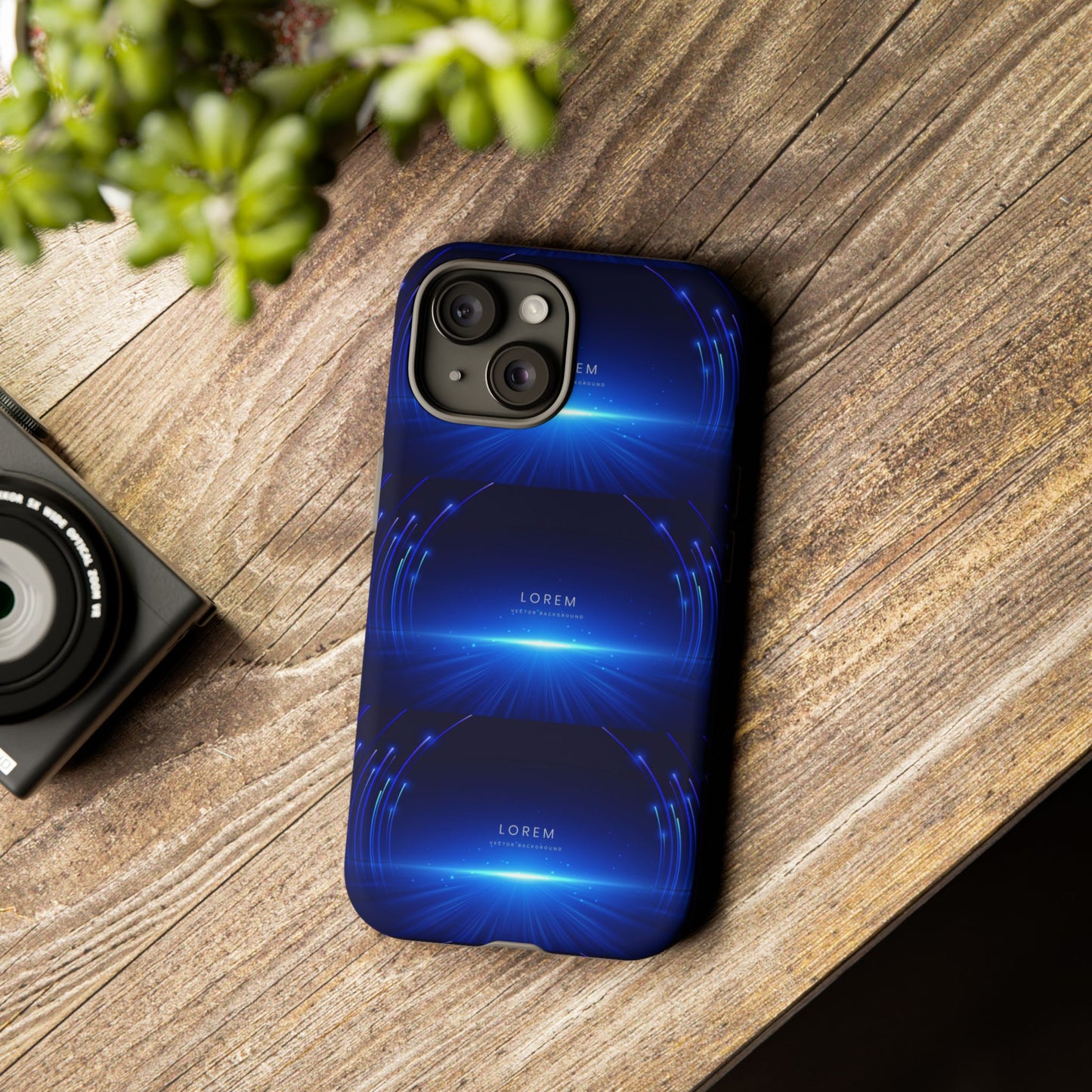 Tough Cases: Blue Lightwave Phone Case, Stylish Mobile Cover, Durable Protective Case, Gift for Tech Lovers, Trendy Gadget Accessory