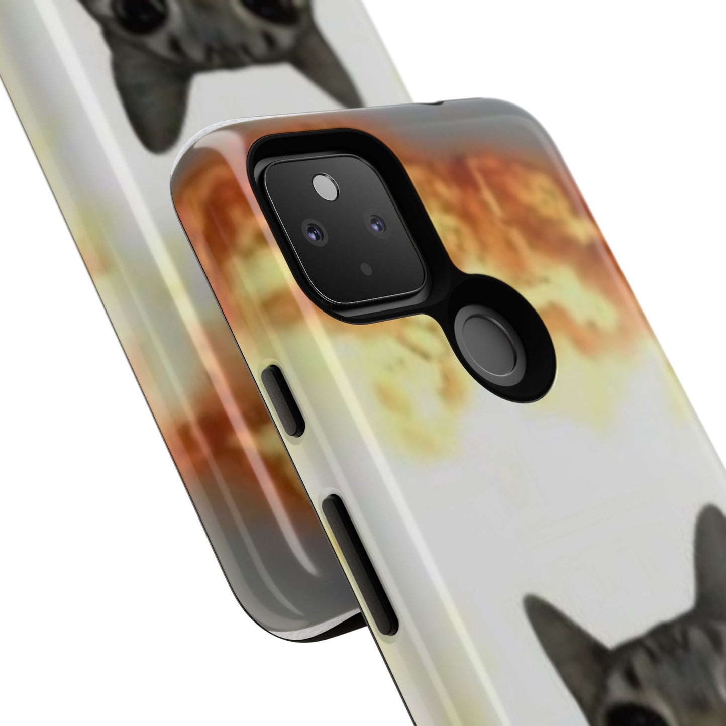 Cat-Themed Phone Case with Explosive Background, Tough Cases for Pet Lovers, Unique Gift for Cat Owners, Funny Animal Accessories, [...]