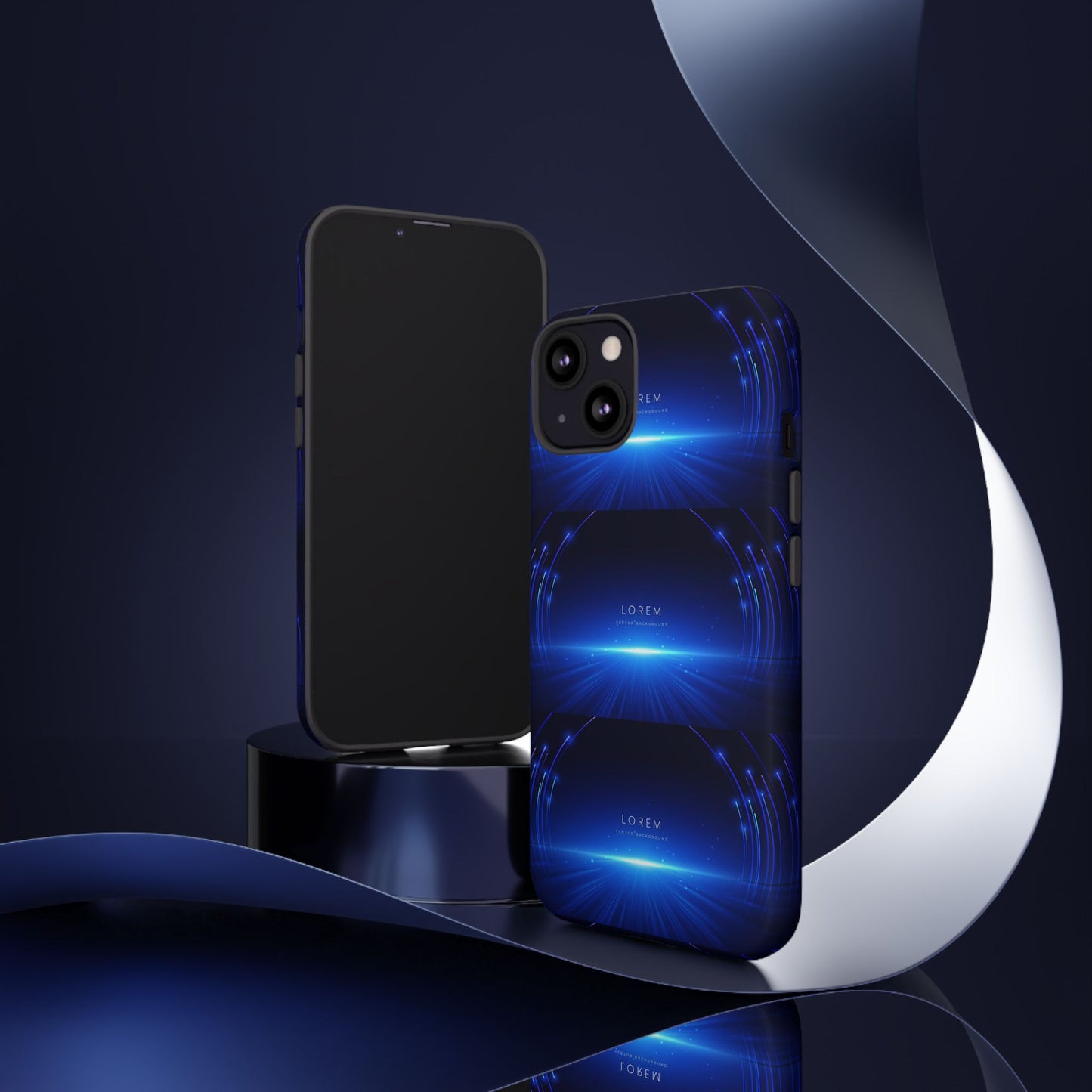 Tough Cases: Blue Lightwave Phone Case, Stylish Mobile Cover, Durable Protective Case, Gift for Tech Lovers, Trendy Gadget Accessory