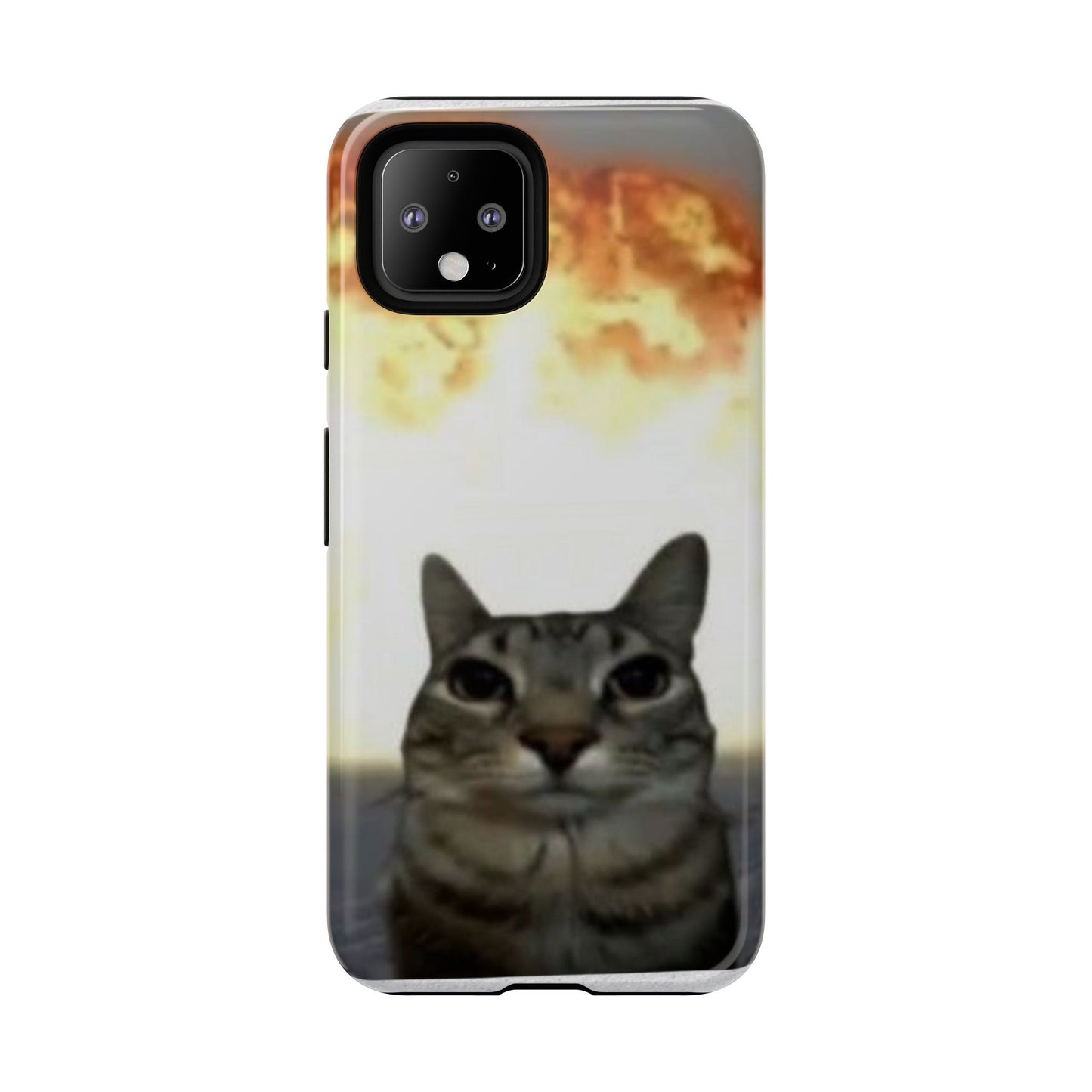Cat-Themed Phone Case with Explosive Background, Tough Cases for Pet Lovers, Unique Gift for Cat Owners, Funny Animal Accessories, [...]