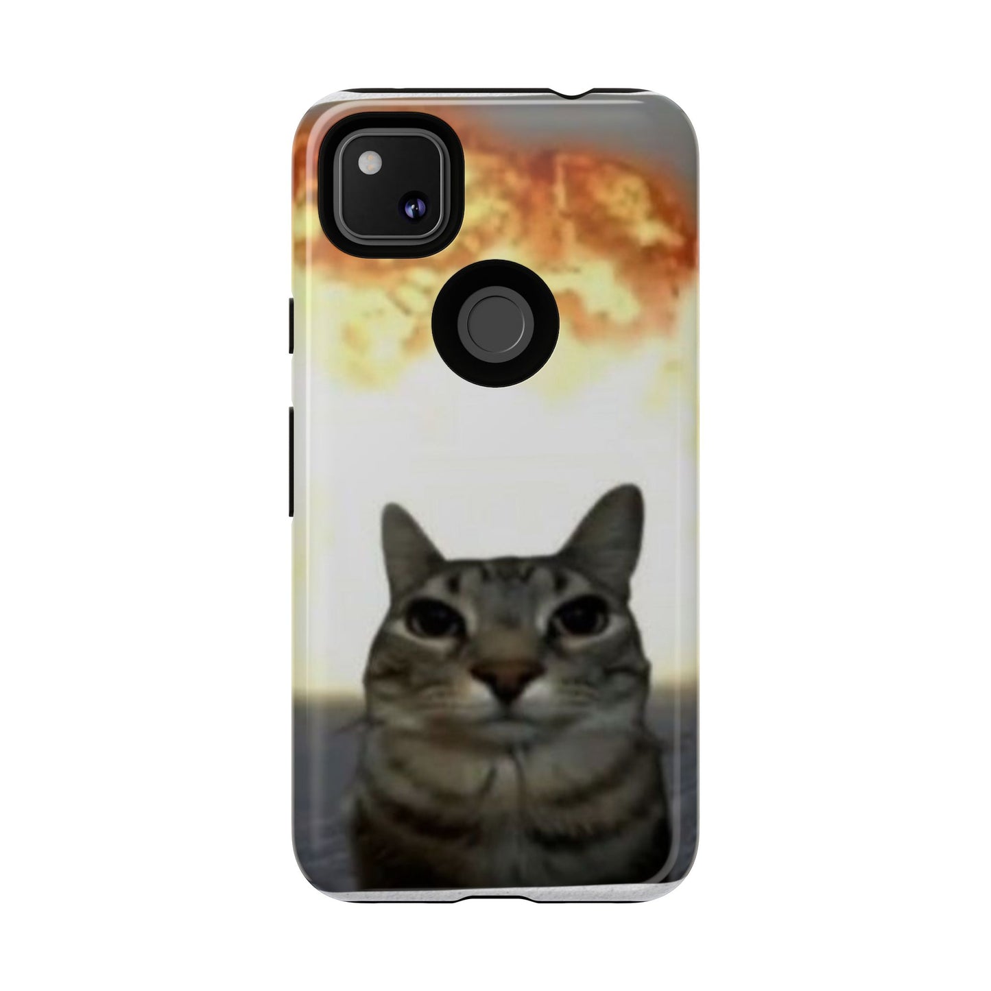 Cat-Themed Phone Case with Explosive Background, Tough Cases for Pet Lovers, Unique Gift for Cat Owners, Funny Animal Accessories, [...]