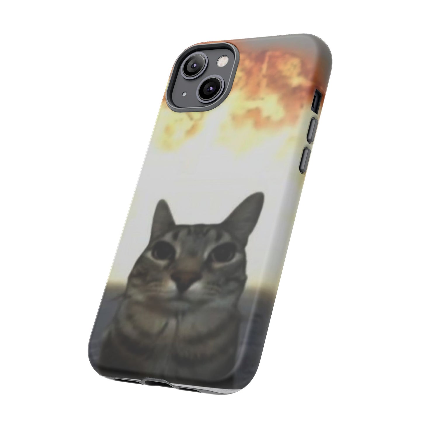 Cat-Themed Phone Case with Explosive Background, Tough Cases for Pet Lovers, Unique Gift for Cat Owners, Funny Animal Accessories, [...]
