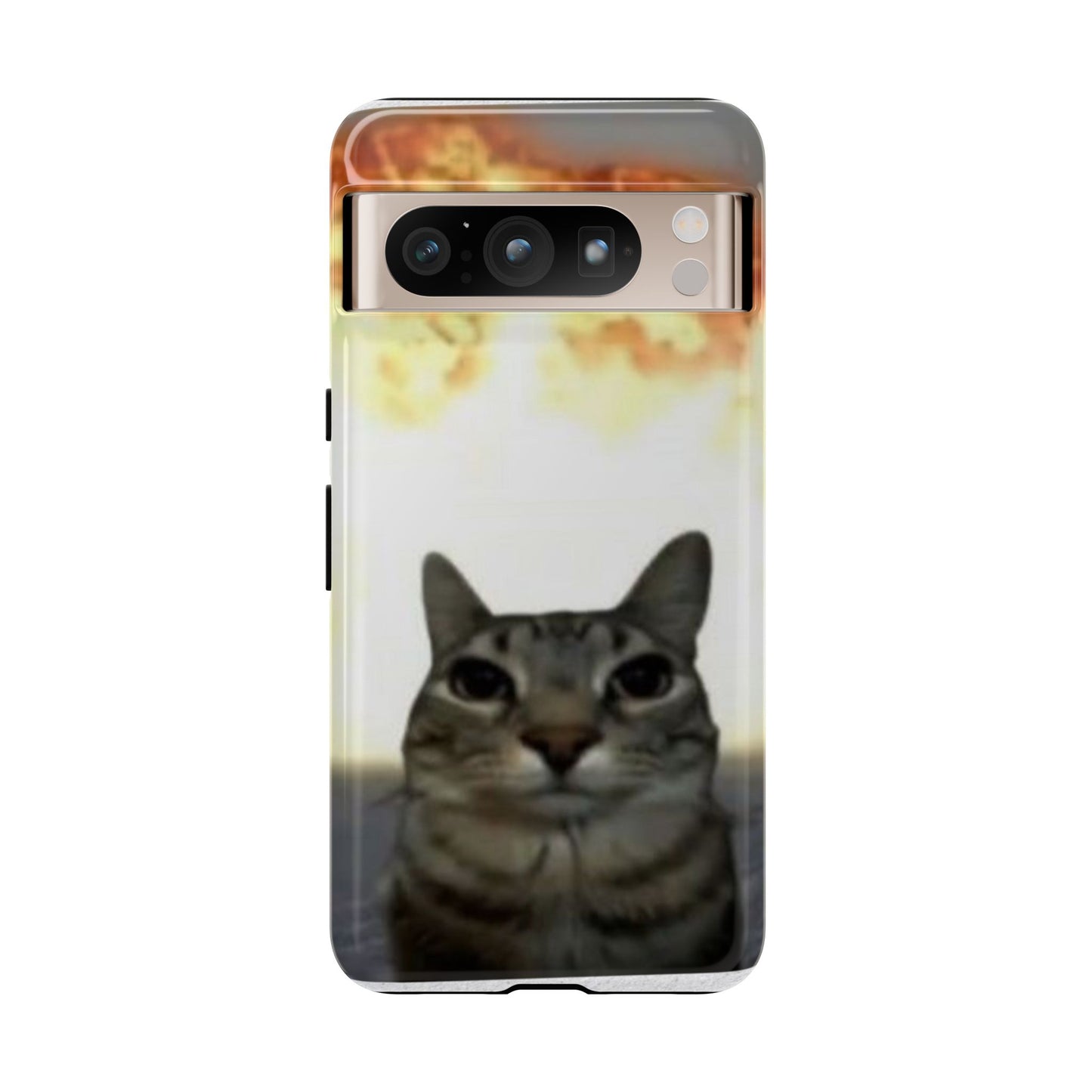 Cat-Themed Phone Case with Explosive Background, Tough Cases for Pet Lovers, Unique Gift for Cat Owners, Funny Animal Accessories, [...]