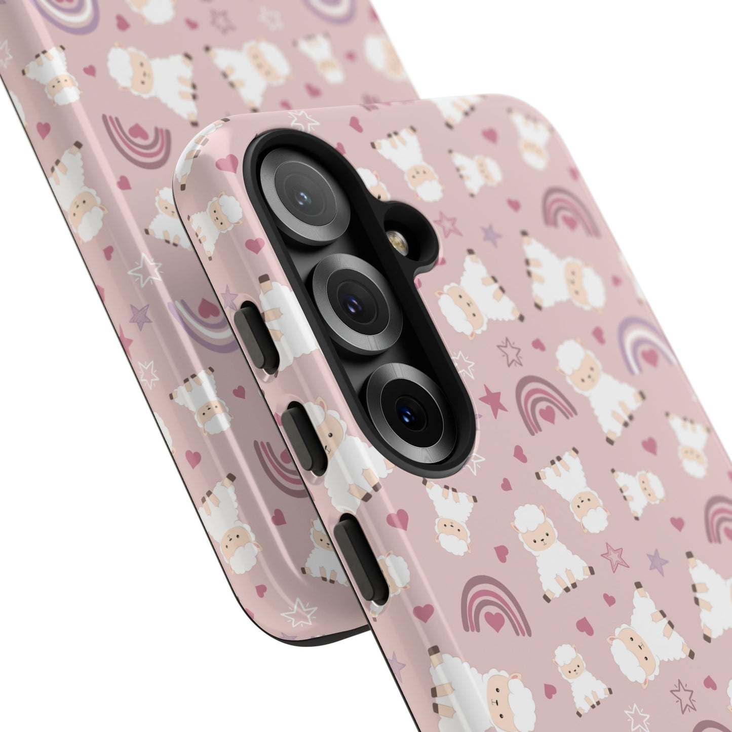 Cute Pastel Phone Case with Teddy Bears and Rainbows, Durable Phone Cover, Trendy Mobile Accessory, Gifts for Her, Birthday Must-Have