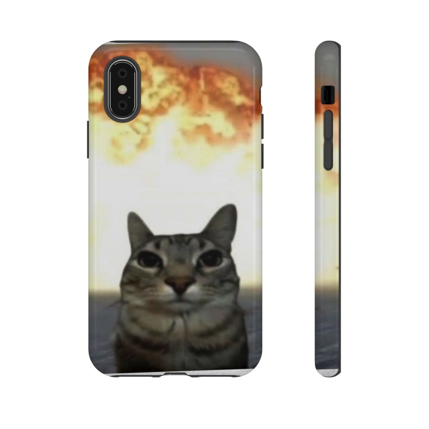 Cat-Themed Phone Case with Explosive Background, Tough Cases for Pet Lovers, Unique Gift for Cat Owners, Funny Animal Accessories, [...]